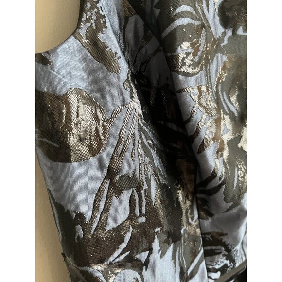 Kay Unger Peony metallic jacquard Jackie Midi Dress Size 2 - Picture 7 of 12